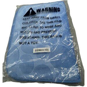 blue squishy bath mat soft 22x16" READ NEW